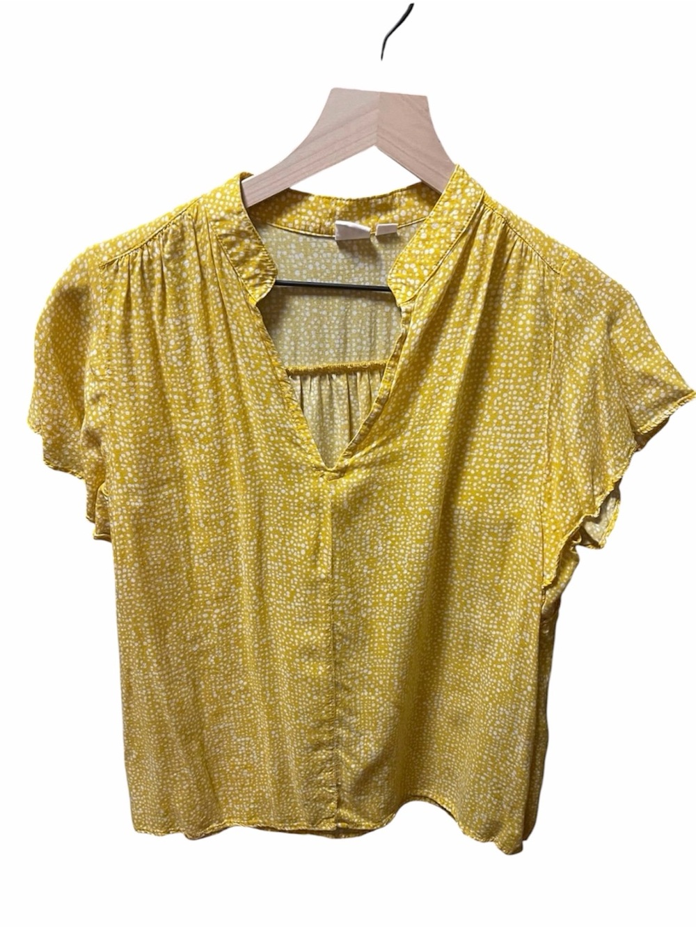 GAP Yellow Polka Dot Women’s Top - Size M